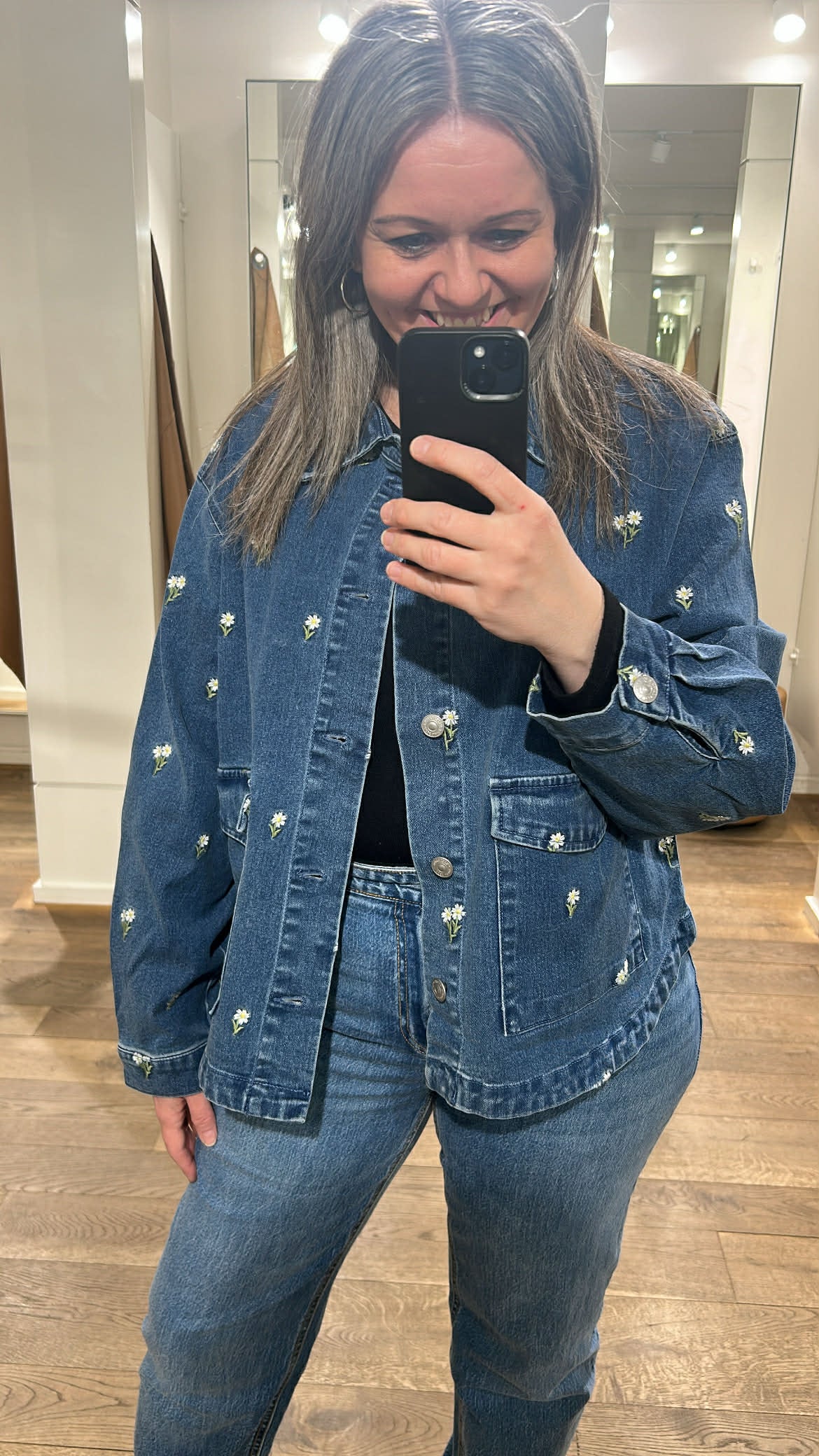 PCFLORA Denim Shirt - Medium Blue Denim